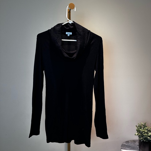 (#04) Splendid cowl neck long sleeve black sweater size L - Picture 10 of 10